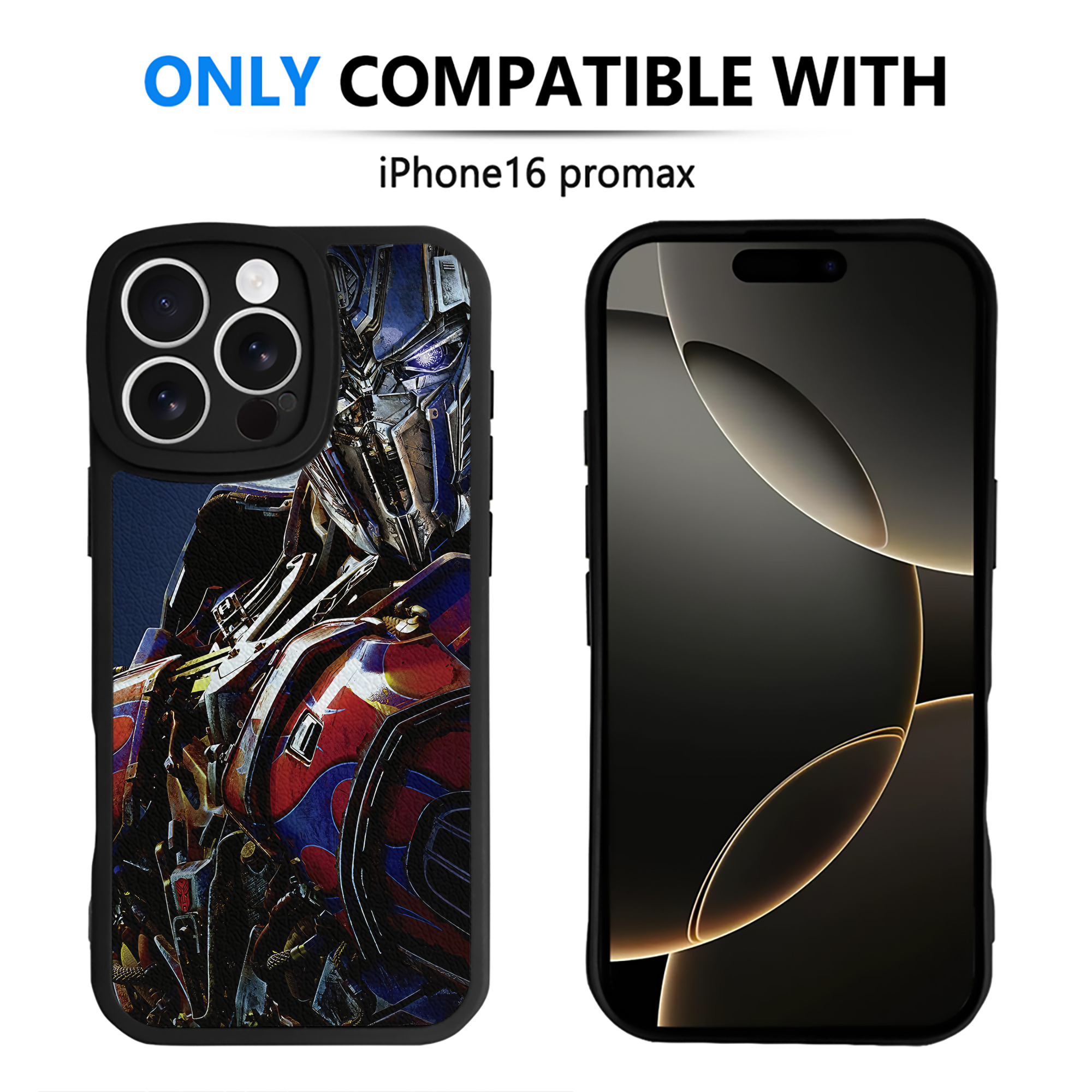 （画像用） Transformers トランスフォーマー 【iPhone 16シリーズ対応】シリコンスマホケース（レザー調） 材質：シリコン